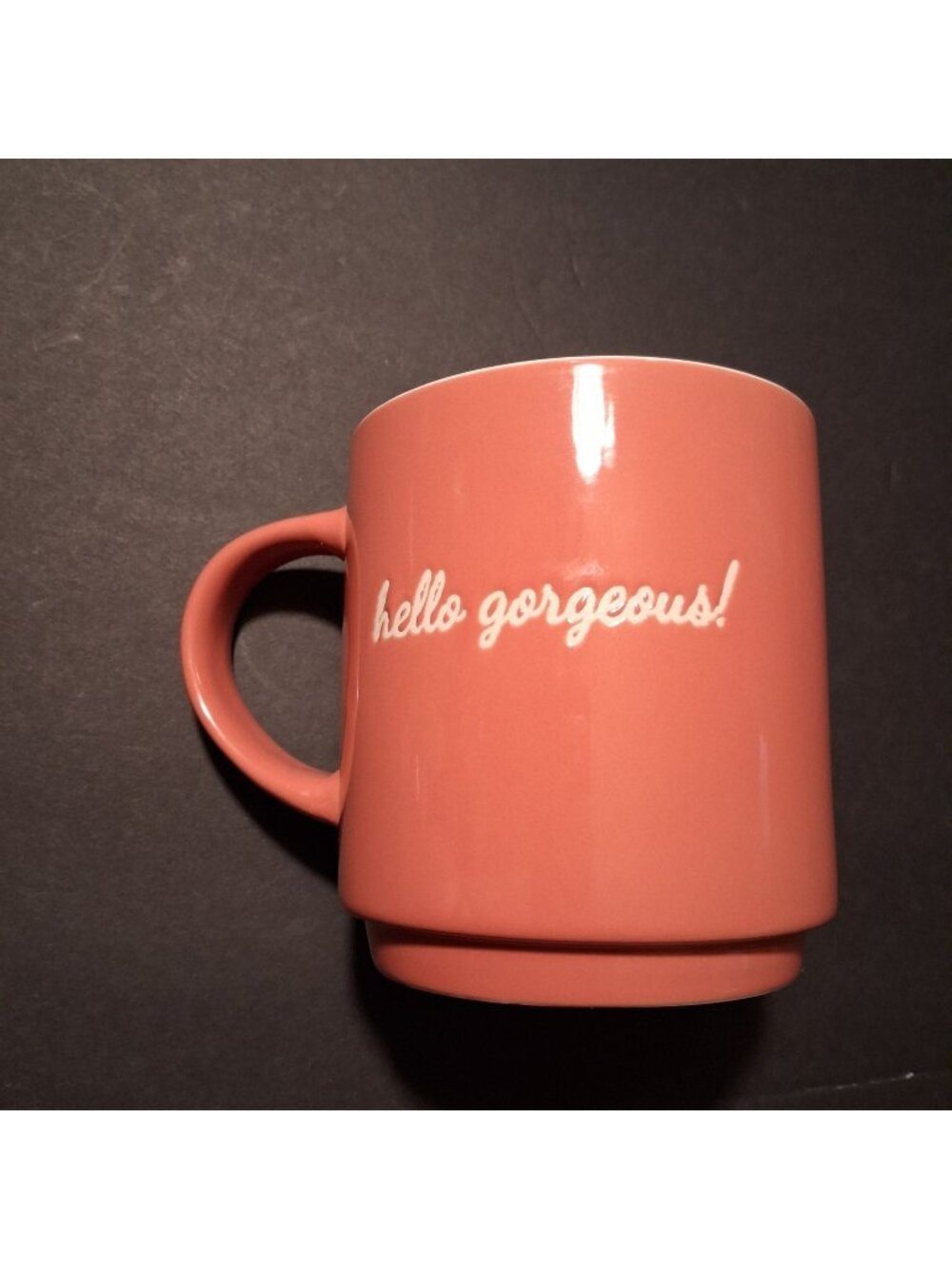 Hello Gorgeous Coral Ceramic Coffee Mug - Dishwasher & Microwave Safe